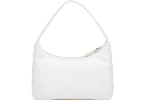 Prada nylon mini bag white